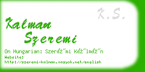 kalman szeremi business card